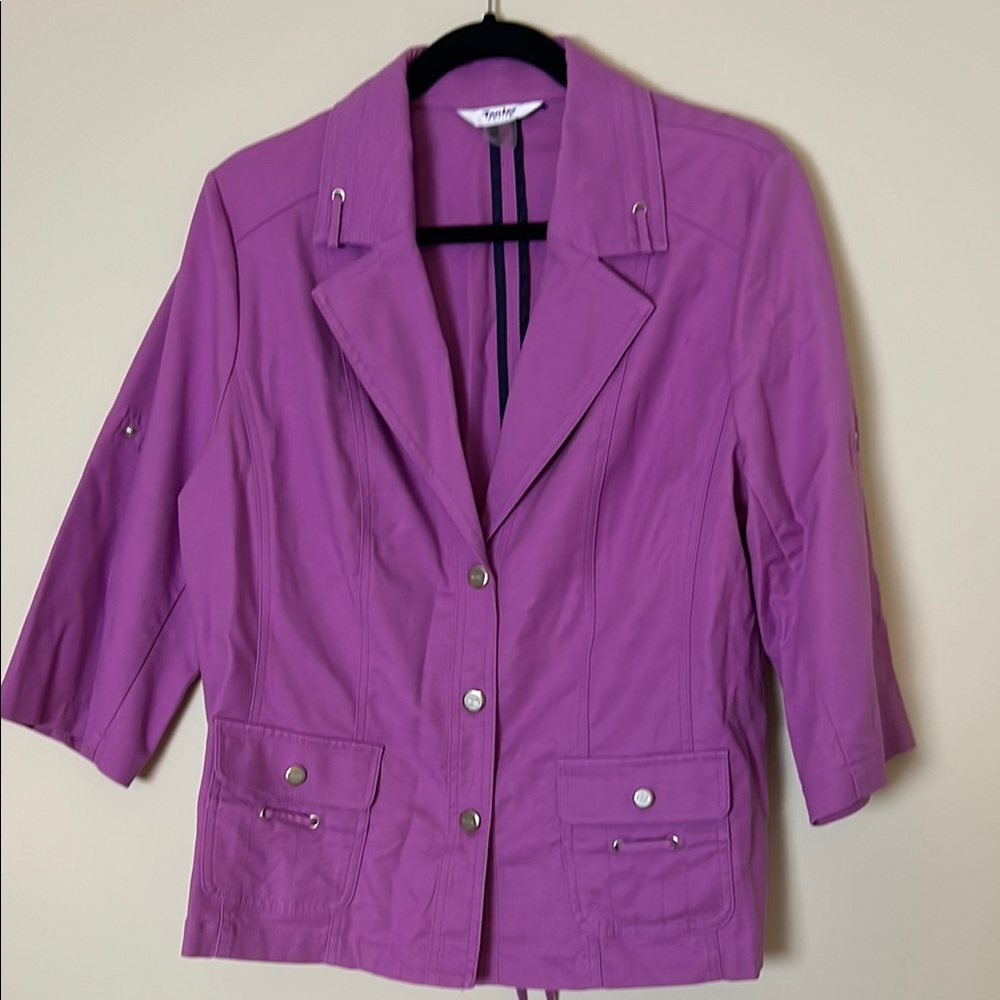 Women's Purple Jacket blazer 14P TanJay mauve
